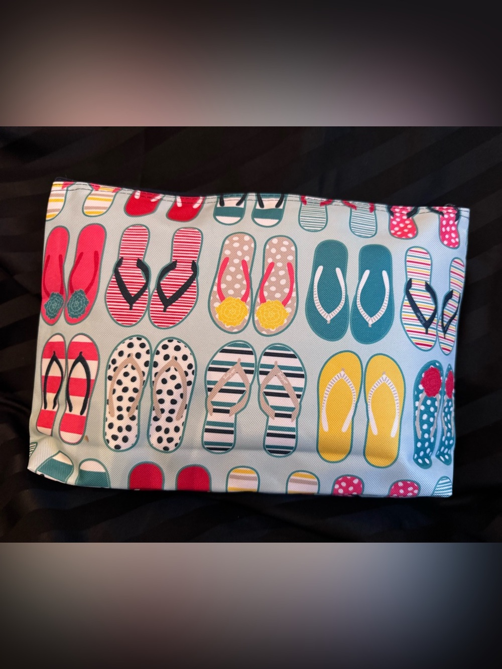 Original 31 Large Zipper Pouch Flip Flops Print BRAND NEW